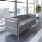 Flash Furniture Gray LeatherSoft Sofa with Double Bar Frame ZB-REGAL-810-3-SOFA-GY-GG - alternate 7